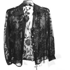 Beautiful black sheer dress top